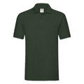 Bottle Green - Front - Fruit of the Loom Mens Premium Pique Polo Shirt