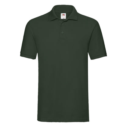 Bottle Green - Front - Fruit of the Loom Mens Premium Pique Polo Shirt