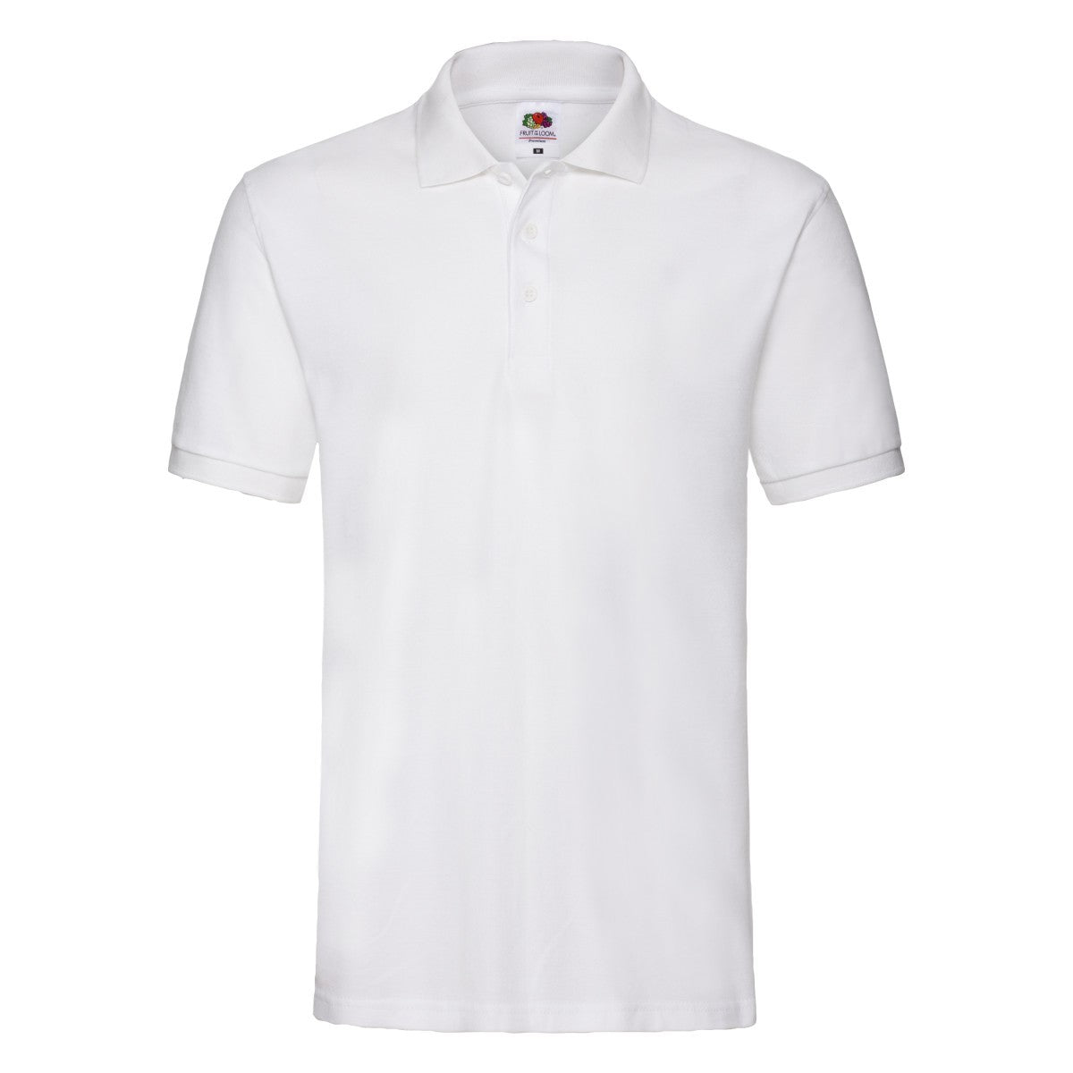 White - Front - Fruit of the Loom Mens Premium Pique Polo Shirt