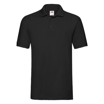 Black - Front - Fruit of the Loom Mens Premium Pique Polo Shirt