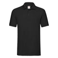 Black - Front - Fruit of the Loom Mens Premium Pique Polo Shirt
