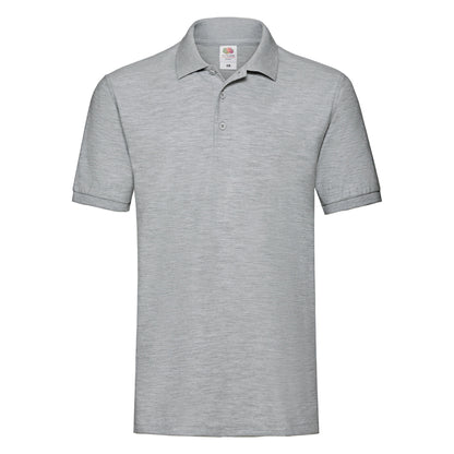 Amber Heather - Front - Fruit of the Loom Mens Premium Pique Polo Shirt