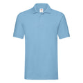 Sky Blue - Front - Fruit of the Loom Mens Premium Pique Polo Shirt