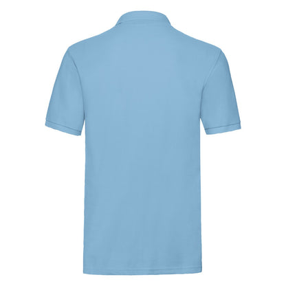 Sky Blue - Back - Fruit of the Loom Mens Premium Pique Polo Shirt