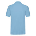 Sky Blue - Back - Fruit of the Loom Mens Premium Pique Polo Shirt