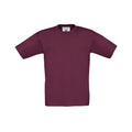 Burgundy - Front - B&C Childrens-Kids Exact 150 T-Shirt