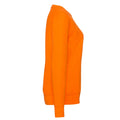 Orange - Side - Fruit of the Loom Womens-Ladies Lightweight Lady Fit Raglan Sweatshirt