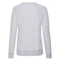 Heather Grey - Back - Fruit of the Loom Womens-Ladies Lightweight Lady Fit Raglan Sweatshirt