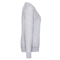 Heather Grey - Side - Fruit of the Loom Womens-Ladies Lightweight Lady Fit Raglan Sweatshirt