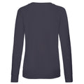 Deep Navy - Back - Fruit of the Loom Womens-Ladies Lightweight Lady Fit Raglan Sweatshirt