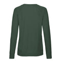 Bottle Green - Back - Fruit of the Loom Womens-Ladies Lightweight Lady Fit Raglan Sweatshirt