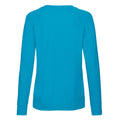 Azure Blue - Back - Fruit of the Loom Womens-Ladies Lightweight Lady Fit Raglan Sweatshirt