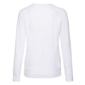 White - Back - Fruit of the Loom Womens-Ladies Lightweight Lady Fit Raglan Sweatshirt