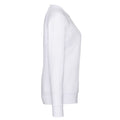 White - Side - Fruit of the Loom Womens-Ladies Lightweight Lady Fit Raglan Sweatshirt