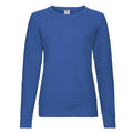 Royal Blue - Front - Fruit of the Loom Womens-Ladies Lightweight Lady Fit Raglan Sweatshirt
