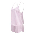 Light Pink - Lifestyle - Towel City Womens-Ladies Satin Short Pyjama Set