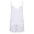 White - Front - Towel City Womens-Ladies Satin Short Pyjama Set