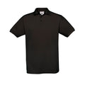 Black - Front - B&C Mens Safran Polo Shirt