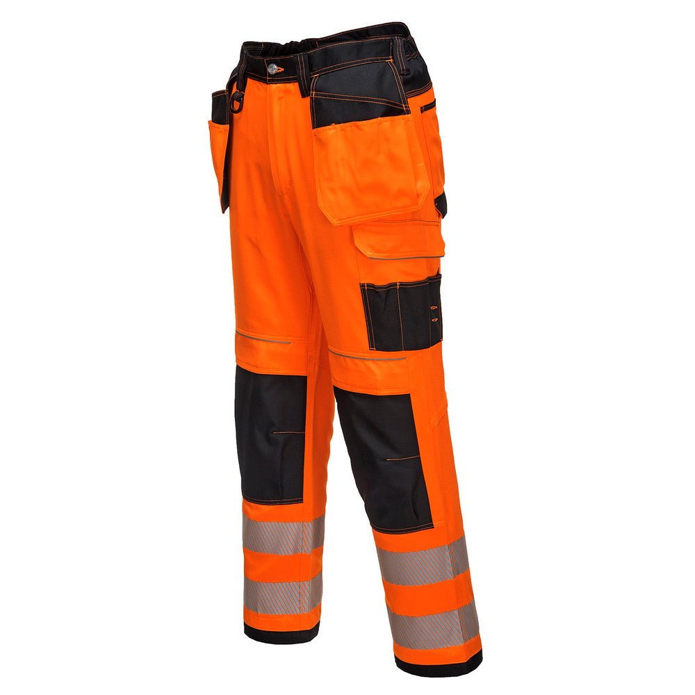 Orange-Black - Side - Portwest Mens Hi-Vis Regular Rail Trousers