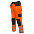 Orange-Black - Side - Portwest Mens Hi-Vis Regular Rail Trousers