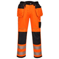 Orange-Black - Front - Portwest Mens Hi-Vis Regular Rail Trousers