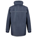 Navy - Back - WORK-GUARD by Result Mens Sabre Padded Long Coat