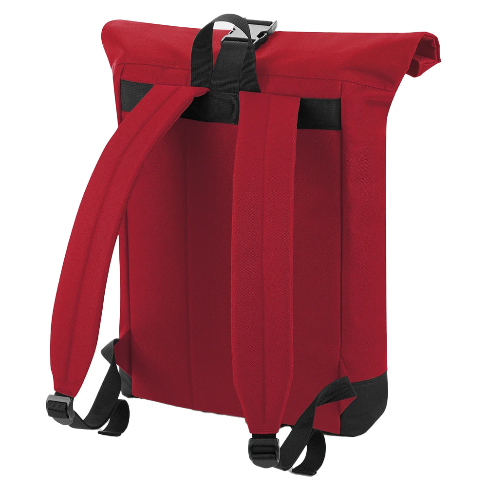Classic Red - Back - Bagbase Roll Top Backpack