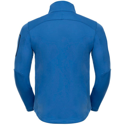 Azure Blue - Back - Russell Mens Sports Soft Shell Jacket