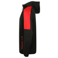 Black-Red - Side - Finden & Hales Mens Type IIR BFE Active Soft Shell Jacket