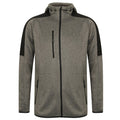 Dark Grey Marl-Black - Front - Finden & Hales Mens Type IIR BFE Active Soft Shell Jacket