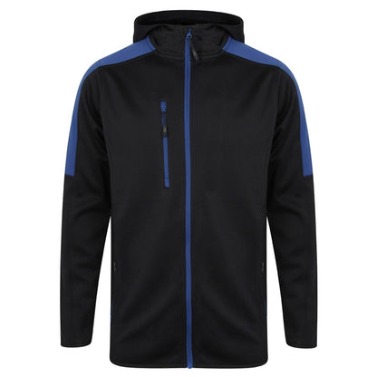 Navy-Royal Blue - Front - Finden & Hales Mens Type IIR BFE Active Soft Shell Jacket