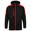 Black-Red - Front - Finden & Hales Mens Type IIR BFE Active Soft Shell Jacket