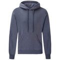 Heather Navy - Front - Fruit of the Loom Mens Classic Heather Hoodie
