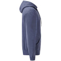 Heather Navy - Side - Fruit of the Loom Mens Classic Heather Hoodie