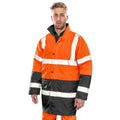 Fluorescent Orange-Black - Side - Result Core Unisex Adult Two Tone Safety Safety Coat