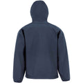 Navy - Back - Result Mens Hooded 3 Layer Recycled Soft Shell Jacket