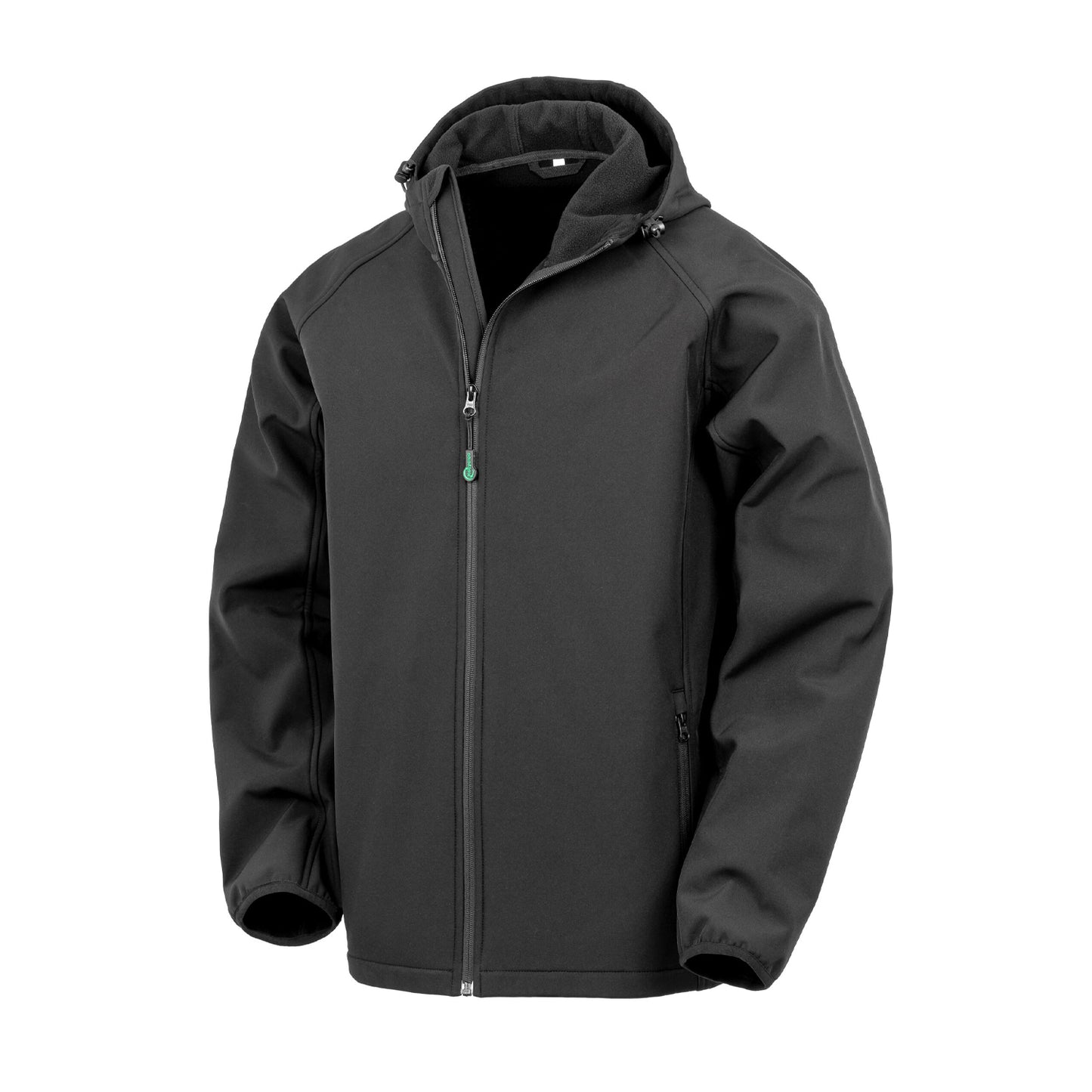 Black - Front - Result Mens Hooded 3 Layer Recycled Soft Shell Jacket