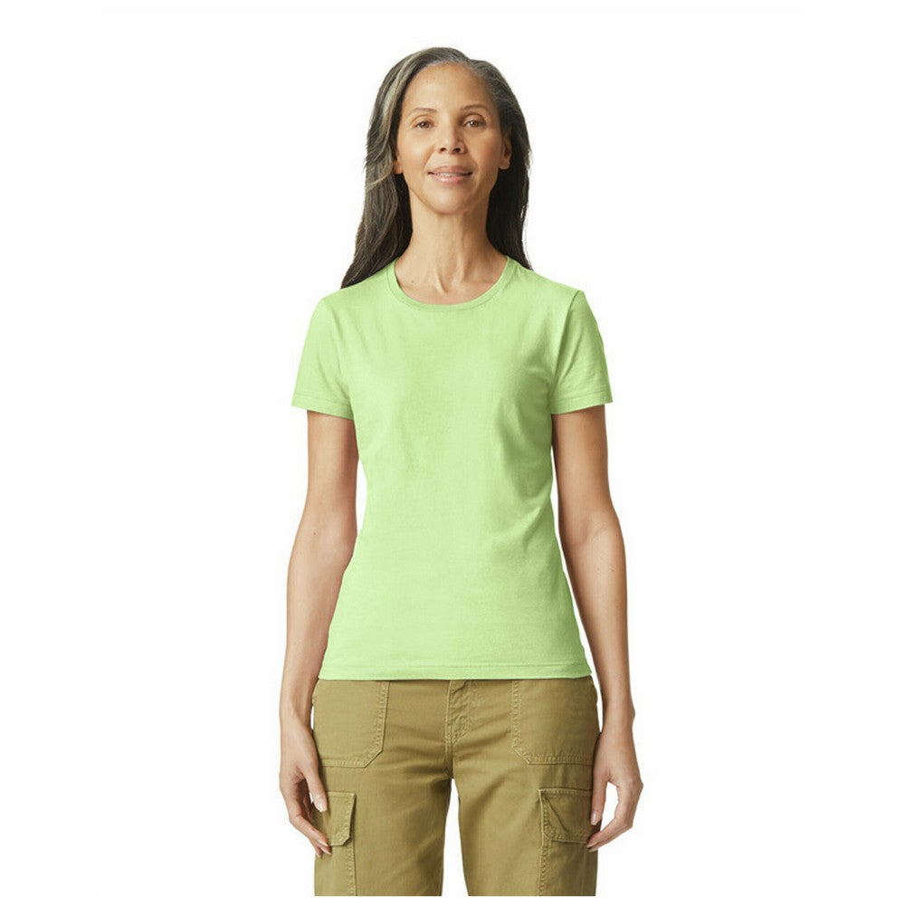 Pistachio - Front - Gildan Womens-Ladies Ringspun Cotton Soft Touch T-Shirt