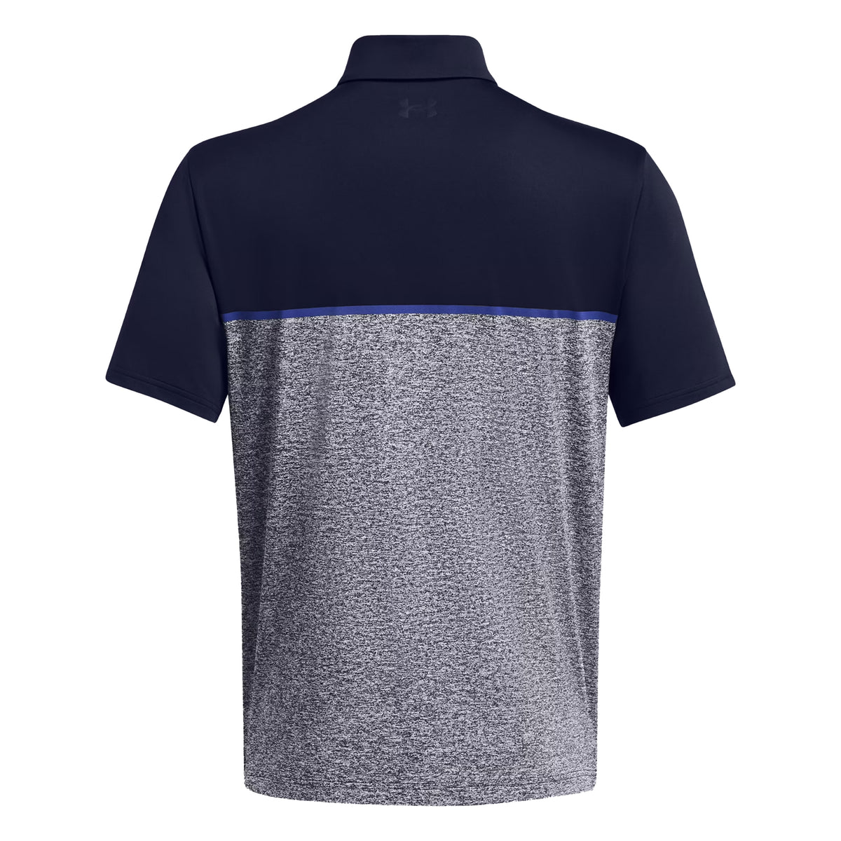 Midnight Navy-Royal Blue-Midnight Navy - Back - Under Armour Mens Playoff 3.0 Stripe Polo Shirt
