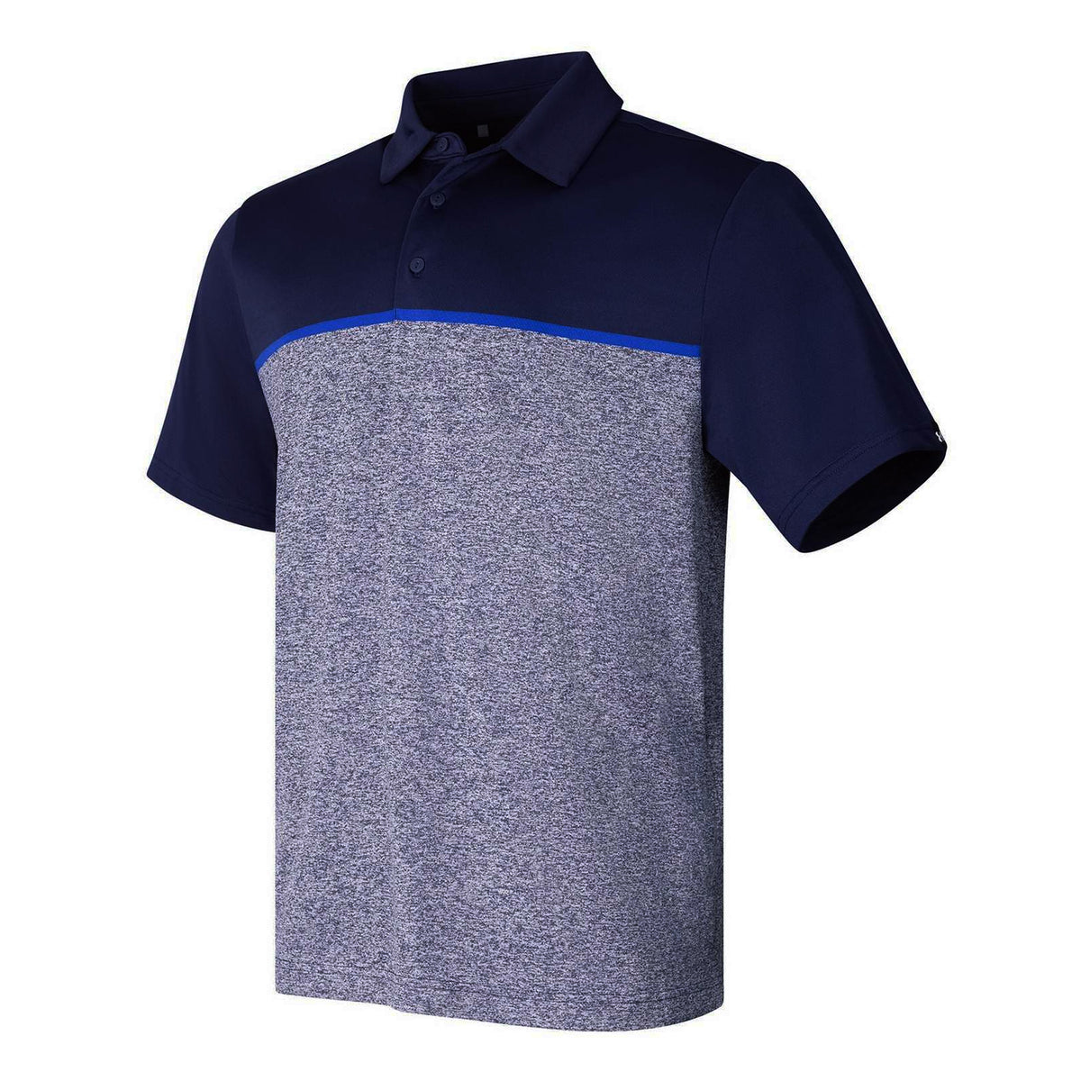 Midnight Navy-Royal Blue-Midnight Navy - Side - Under Armour Mens Playoff 3.0 Stripe Polo Shirt