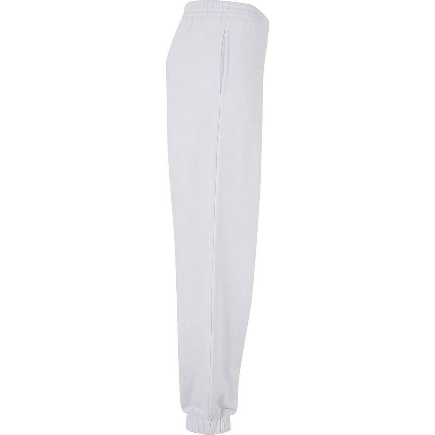 White - Side - Build Your Brand Womens-Ladies Balloon High Waist Jogging Bottoms