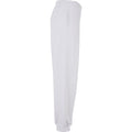 White - Side - Build Your Brand Womens-Ladies Balloon High Waist Jogging Bottoms