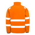 Fluorescent Orange - Back - Result Mens Double Layered Recycled Safety Soft Shell Jacket