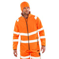Fluorescent Orange - Side - Result Mens Double Layered Recycled Safety Soft Shell Jacket