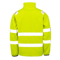 Fluorescent Yellow - Back - Result Unisex Adult Double Layered Recycled Soft Shell Jacket