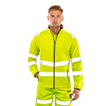 Fluorescent Yellow - Side - Result Unisex Adult Double Layered Recycled Soft Shell Jacket