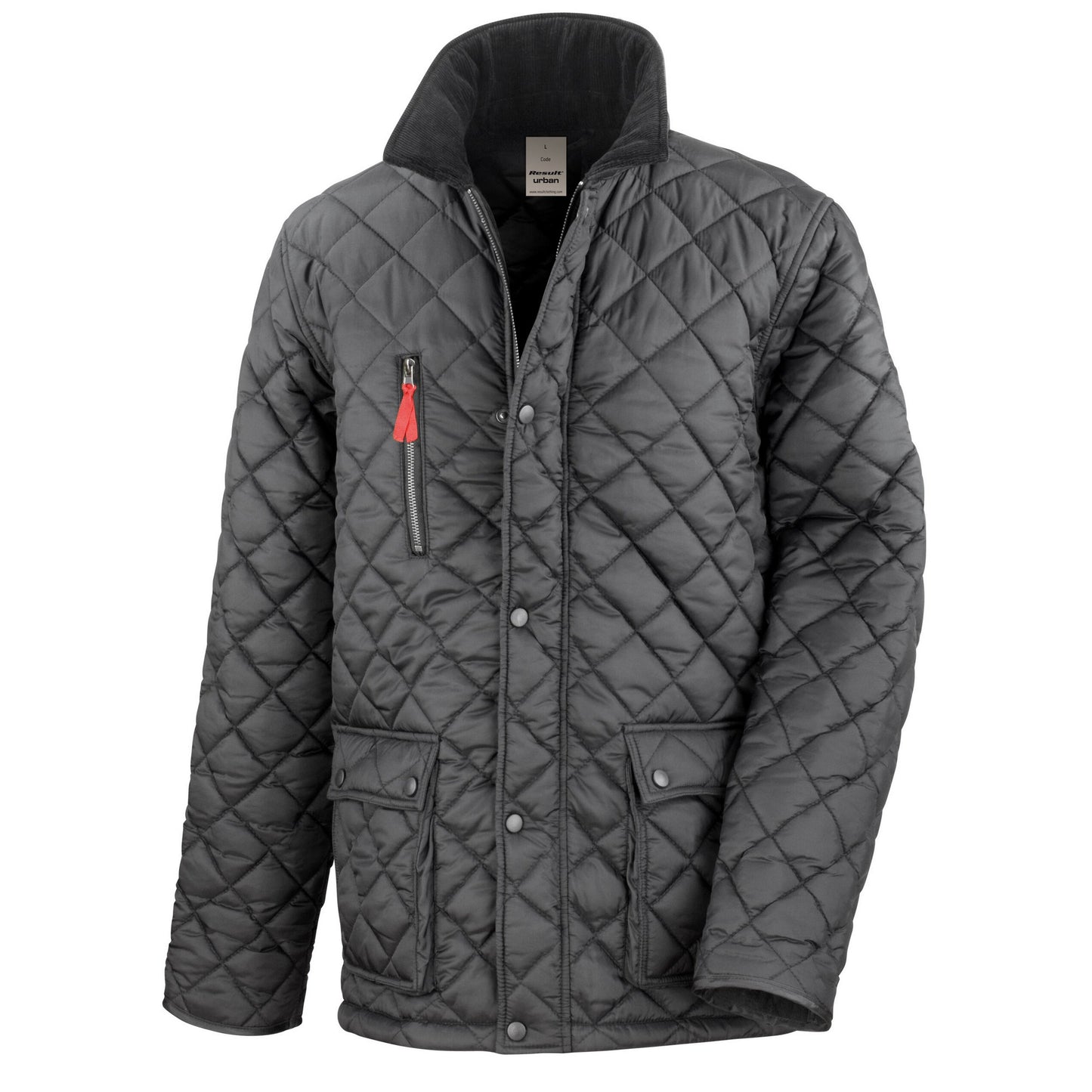 Black - Front - Result Urban Mens Cheltenham Padded Jacket