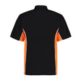 Black-Orange-White - Back - GAMEGEAR Mens Track Classic Polo Shirt