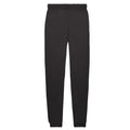 Black - Back - Fruit of the Loom Childrens-Kids Classic Plain Elasticated Cuff Jogging Bottoms