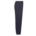 Deep Navy - Side - Fruit of the Loom Childrens-Kids Classic Plain Elasticated Cuff Jogging Bottoms